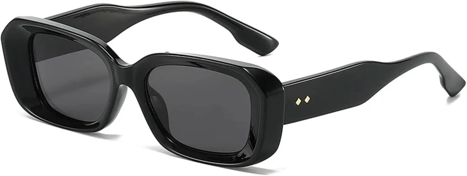 

Женские солнцезащитные очки с заклепками, градиентные, защита от УФ-излучения UV400; мужские солнцезащитные очки зеленого и розового цвета DSVIGF, Black Grey