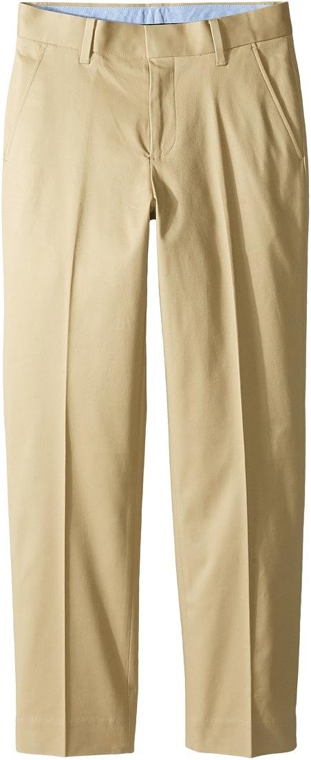 

Брюки Tommy Hilfiger для мальчиков из твила с плоским передом, прямого кроя, шлевками для ремня и косыми карманами спереди, Medium Khaki