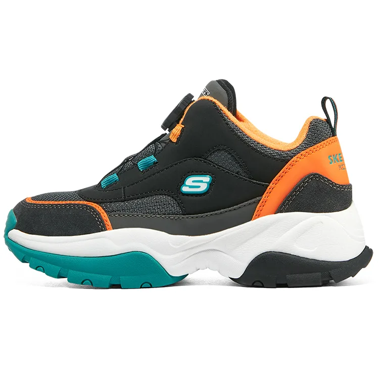 Skechers Низкие детские кроссовки черные темно-серые для подростков