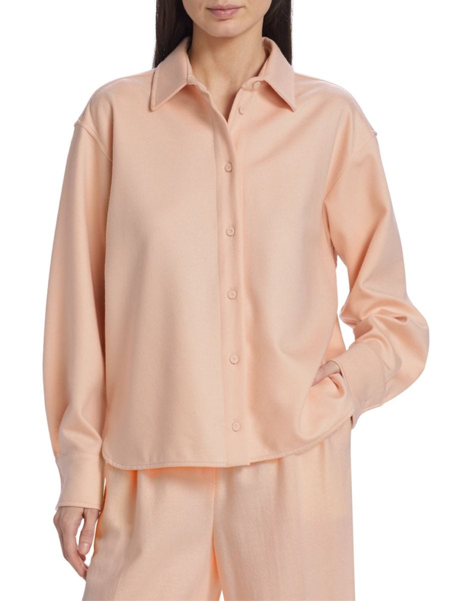 

Рубашка на пуговицах Gilles Virgin Wool Max Mara, розовый