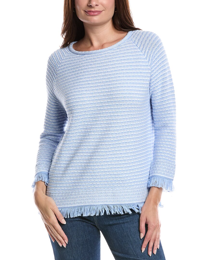 

Форте Кашемировый свитер с текстурной бахромой Forte Cashmere, фиолетовый