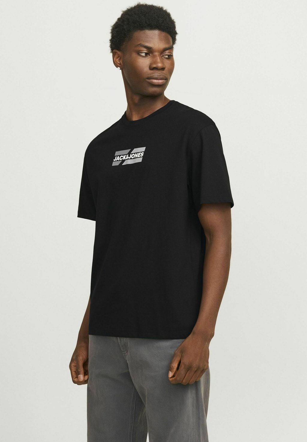 

Рубашка с принтом LOGO RUNDHALS Jack & Jones, черный
