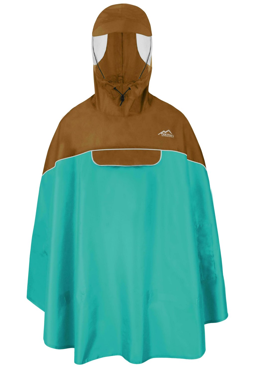 

Пончо Wasserdichter Fahrradponcho mit Kapuze und Sichtfenster normani Outdoor Sports, коричневый