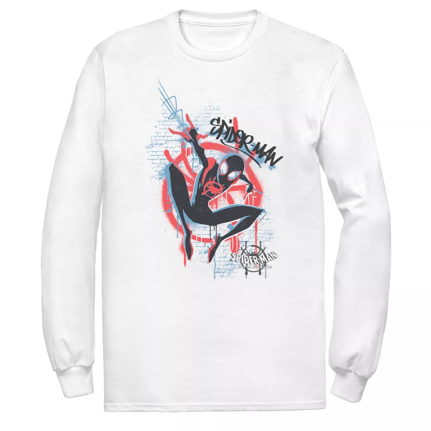 

Мужская футболка с граффити Marvel Spiderverse сине-красного цвета Licensed Character, Красный, Мужская футболка с граффити Marvel Spiderverse сине-красного цвета Licensed Character
