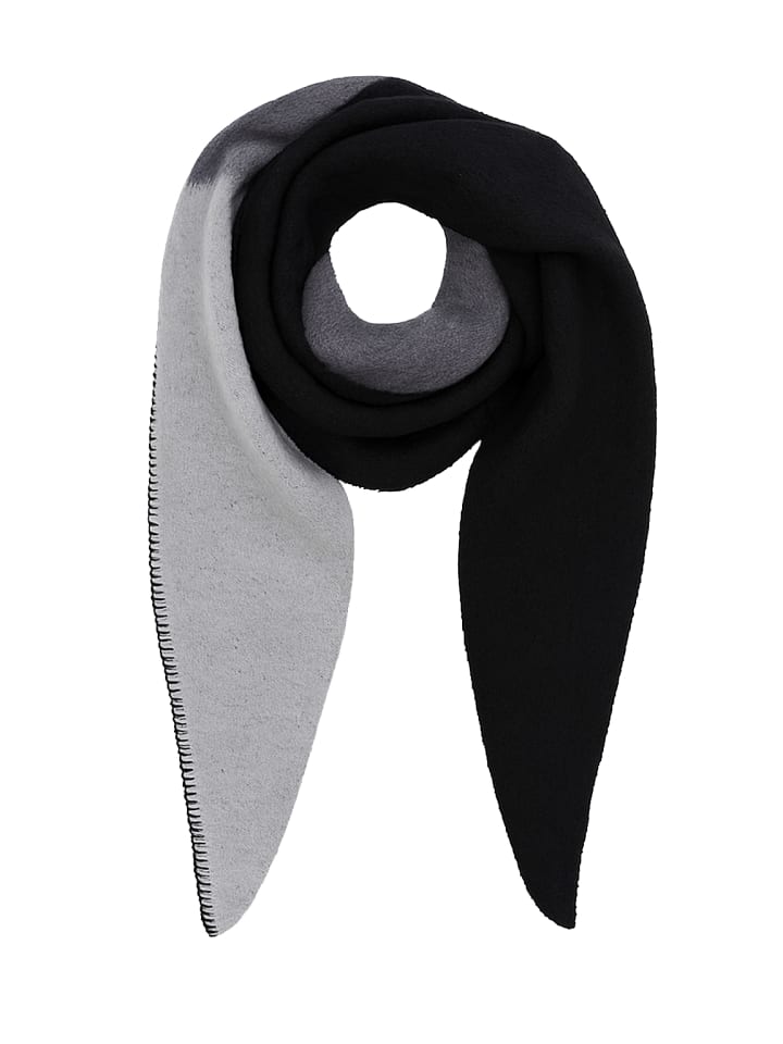 

Шарф в стиле колорблок, современный и теплый, черного цвета Faera