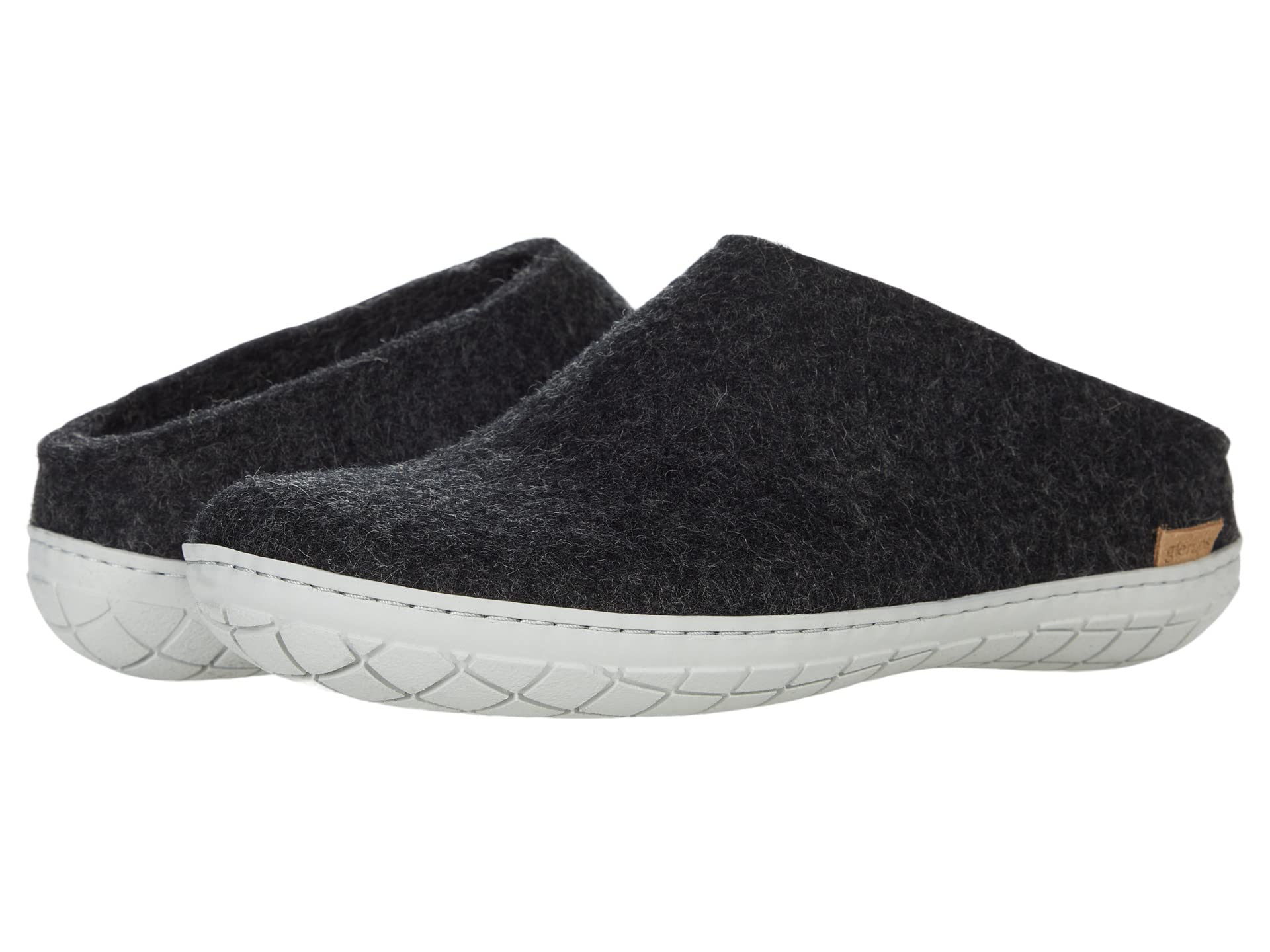Тапочки Glerups Wool Slip-On Rubber Outsole, Charcoal/Grey Rubber