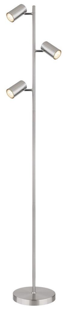 

Торшер Globo Lighting металл матовый никель, металл матовый никель, ДхШхВ: 250х230х1540мм, длина кабеля 1800мм, без 3х светодиодов GU10 5Вт 230В