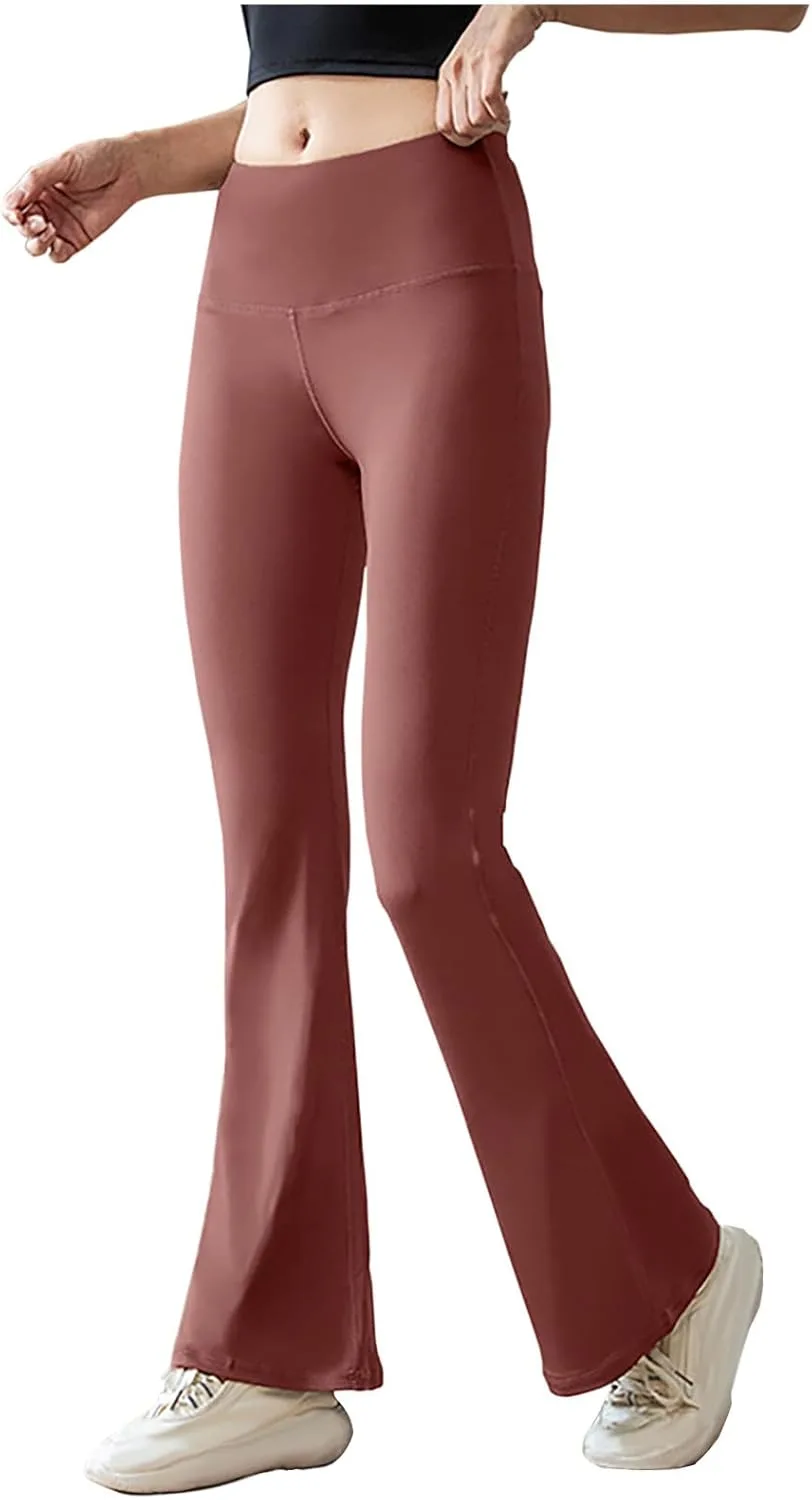 

NATHGAM Женские бесшовные леггинсы-клеш с высокой талией, Slimming Bootcut, для спорта и йоги