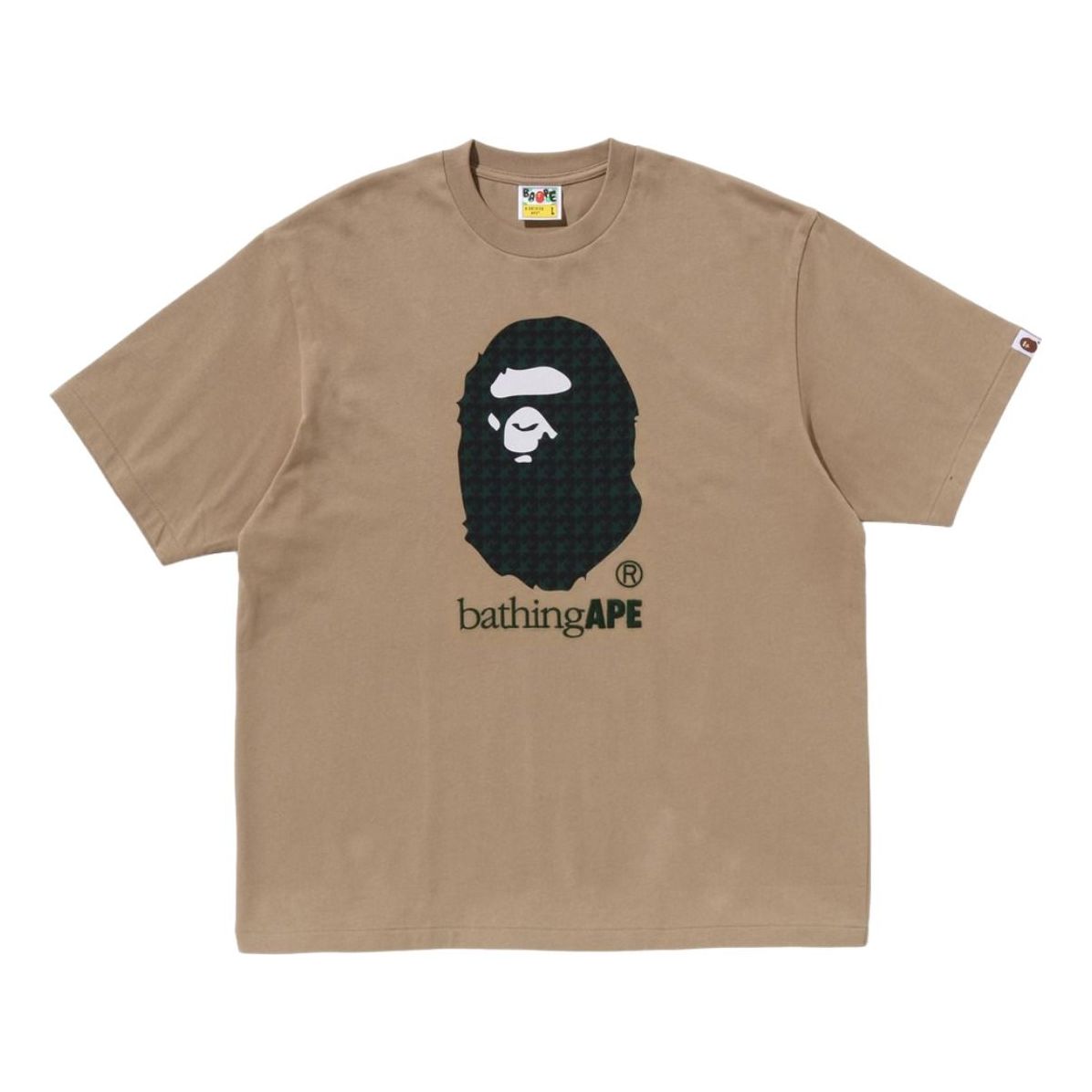 

A Bathing Ape Футболка Bathing Ape Sta Houndstooth от Bathing Ape, свободного кроя, бежевая