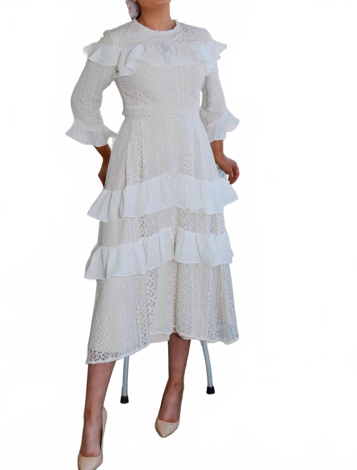 

Наоми блузка с ажурными вставками цвета айвори Esteem Couture, слоновая кость