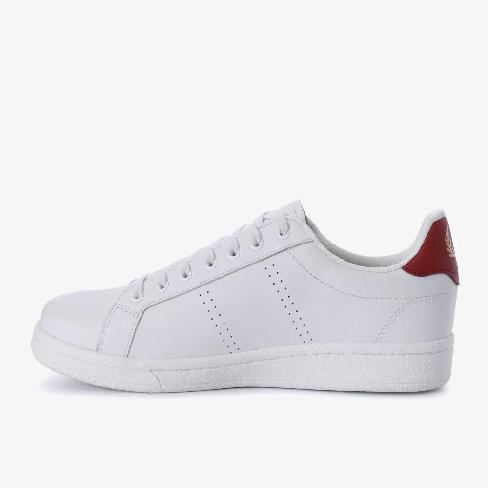 Мужские кожаные кроссовки B721 от Fred Perry, бело-красные — фото 2