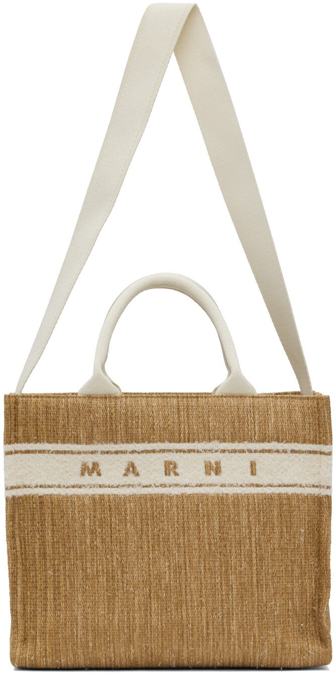 

Сумка-тоут с логотипом Tan Small Tufted Marni