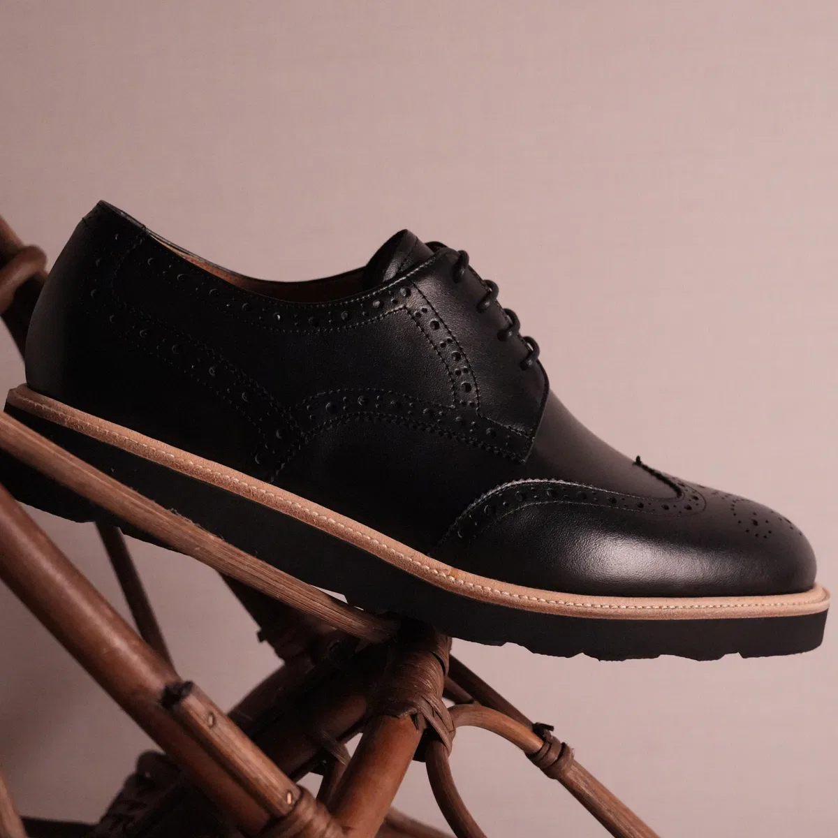 Мужские чёрные дерби Flap'F William Wingtip