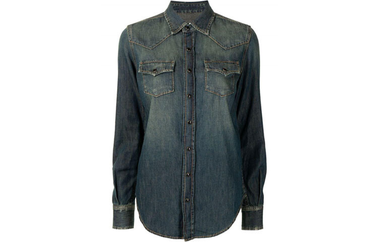 

SAINT LAURENT Женская рубашка, цвет Blue
