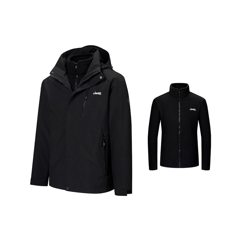 

Jeep Куртка из коллекции Leisure Unisex, Embroidered LOGO-Black [Fleece Lining+Shell Set]