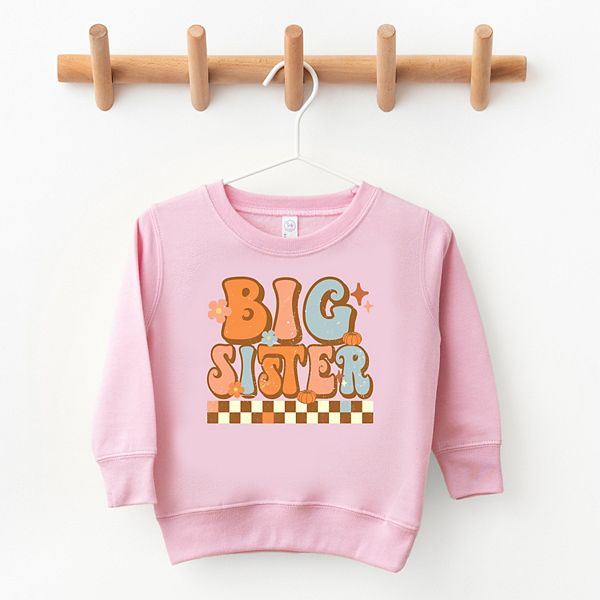 

Свитшот для малышей Big Sister в клетку The Juniper Shop