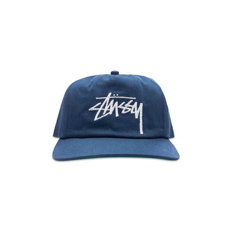 

Бейсболка Stussy Big Stock Mid Depth Cap, темно-синий