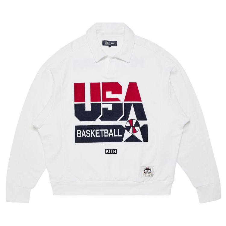 

Пуловер Kith For USA Basketball Nelson Collared Pullover White, белый