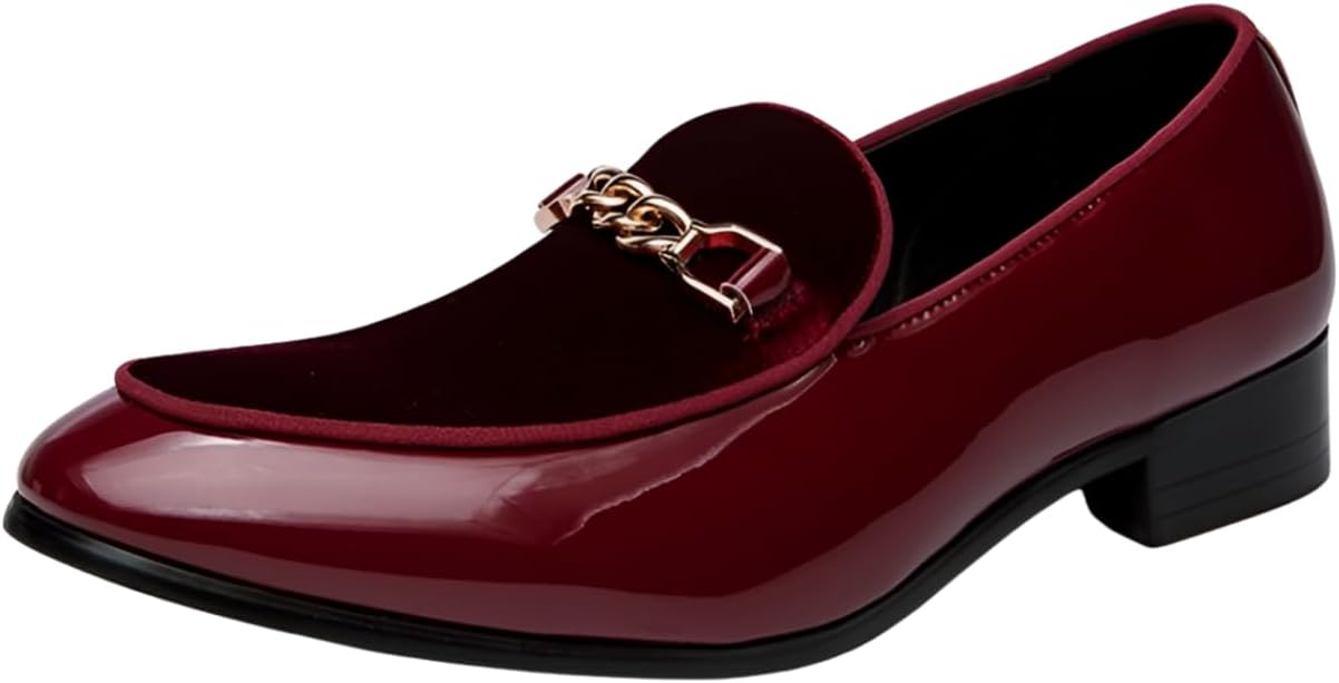 

Мужские туфли-лоферы Santimon, слипоны, модные туфли, классические мокасины для смокинга, вечеринки и свадьбы, красный