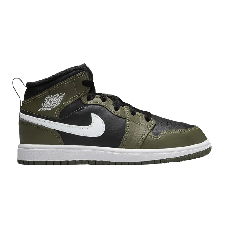 

Кроссовки Air Jordan 1 Mid PS Medium Olive, зеленый