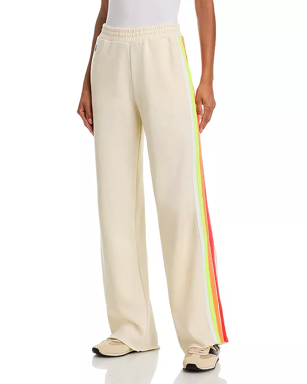 

Брюки с широкими штанинами и боковой полосой Aviator Nation, белый