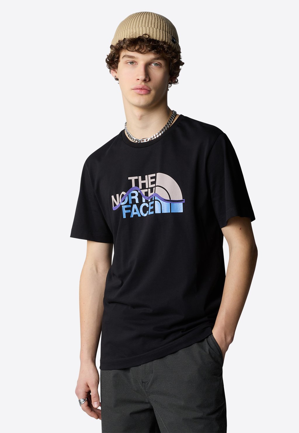 

Футболка с принтом MOUNTAIN The North Face, цвет tnf black