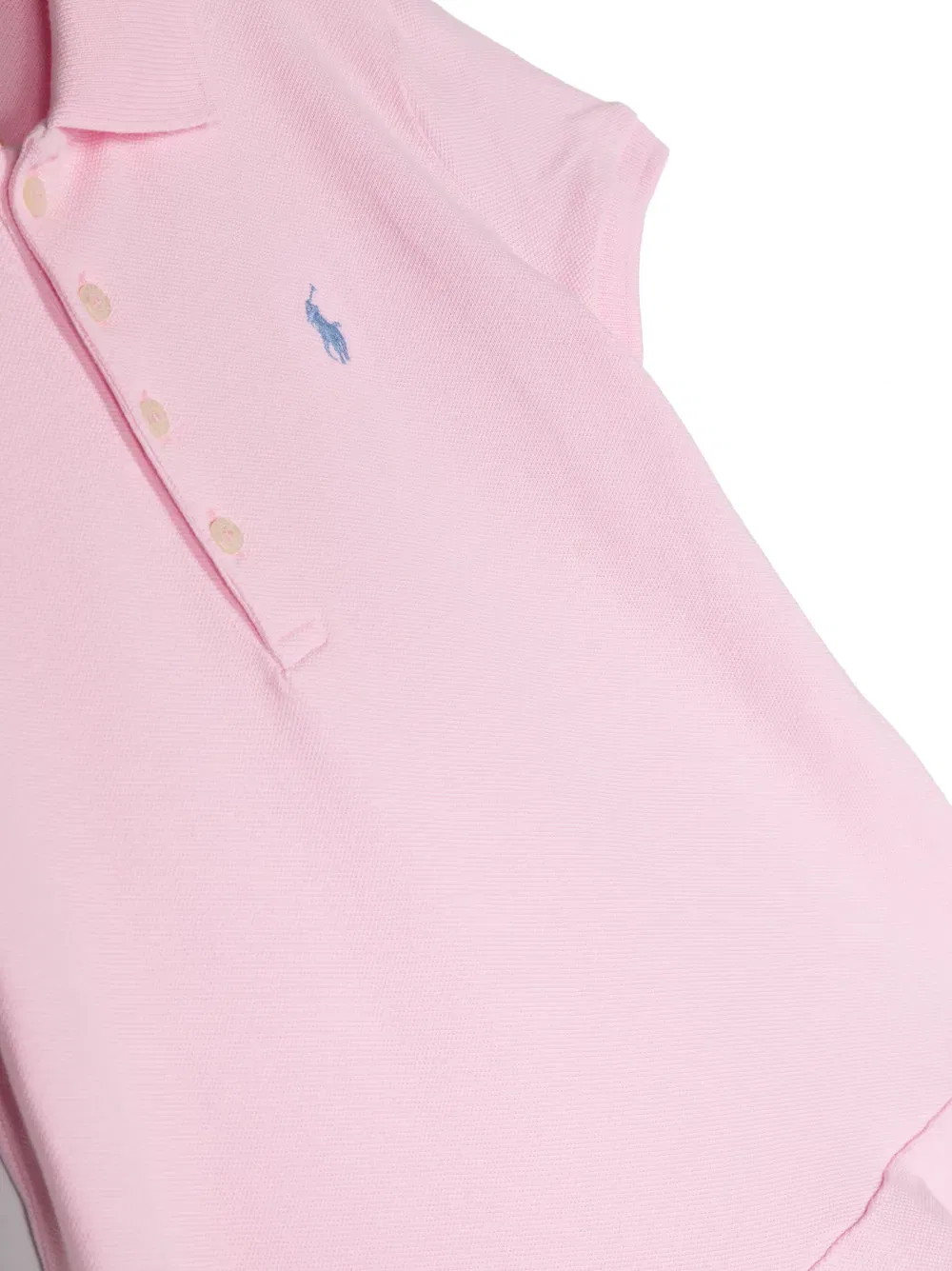 Платье-поло с вышитым логотипом Polo Ralph Lauren Kids, розовый — фото 3