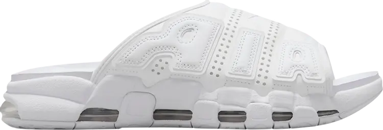 

Кроссовки Air More Uptempo Slide 'Triple White', белый, Серый, Кроссовки Air More Uptempo Slide 'Triple White', белый