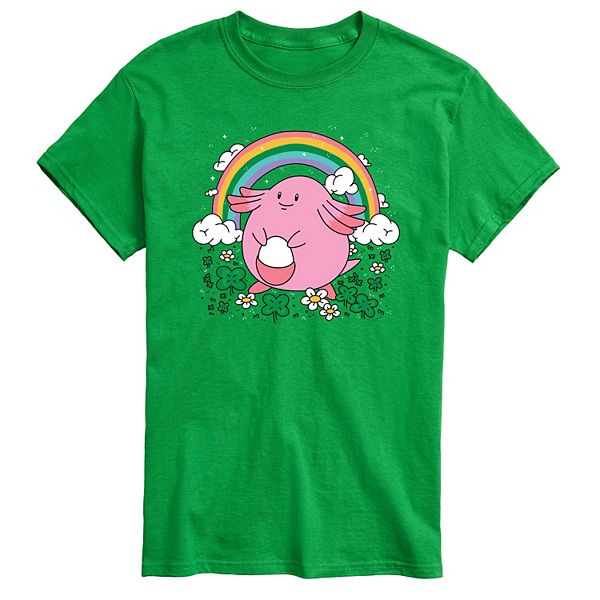 

Мужская футболка с принтом Pokémon Chansey в стиле St Patrick's Day Licensed Character, Green