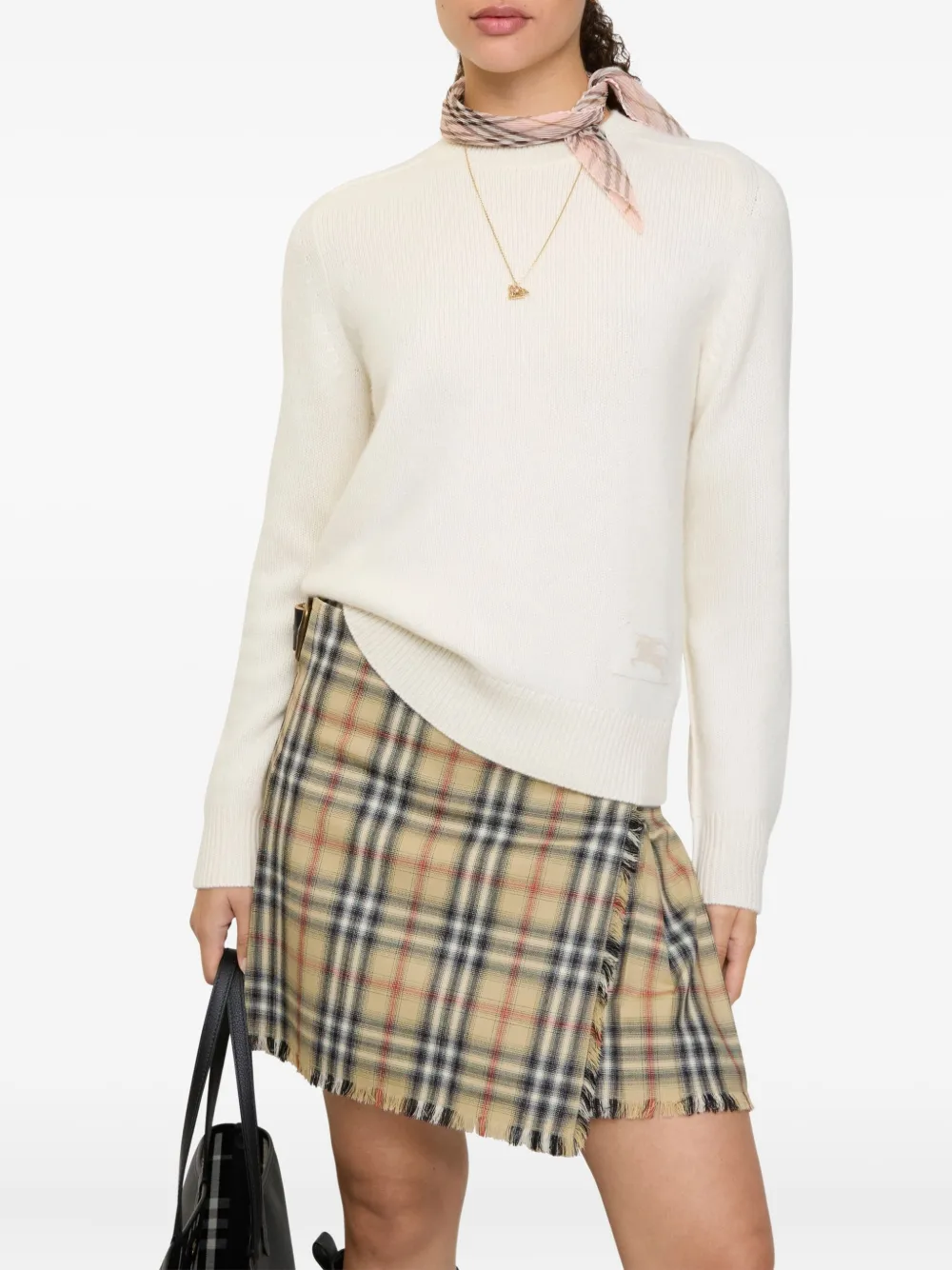 Свитер Burberry, женский, нейтральный, кашемир — фото 2