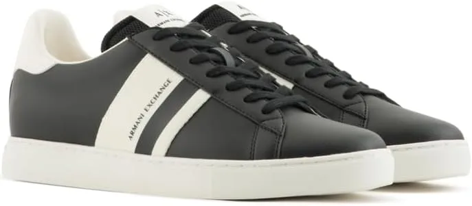 Мужские кроссовки Armani Exchange Paris Double Line, белый/черный — фото 2