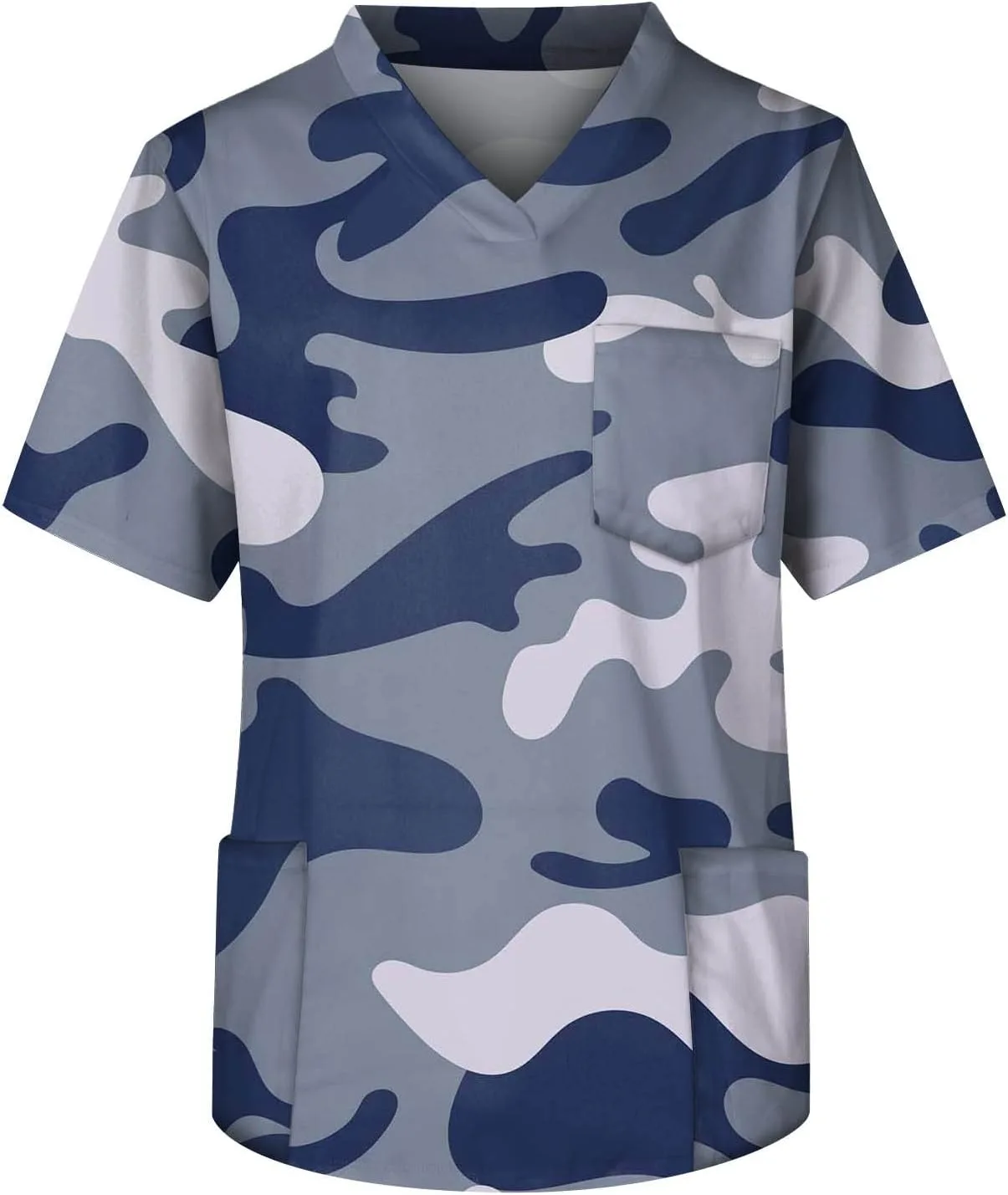 

Мужская футболка с принтом, летняя V-образный вырез с карманом, S-5XL