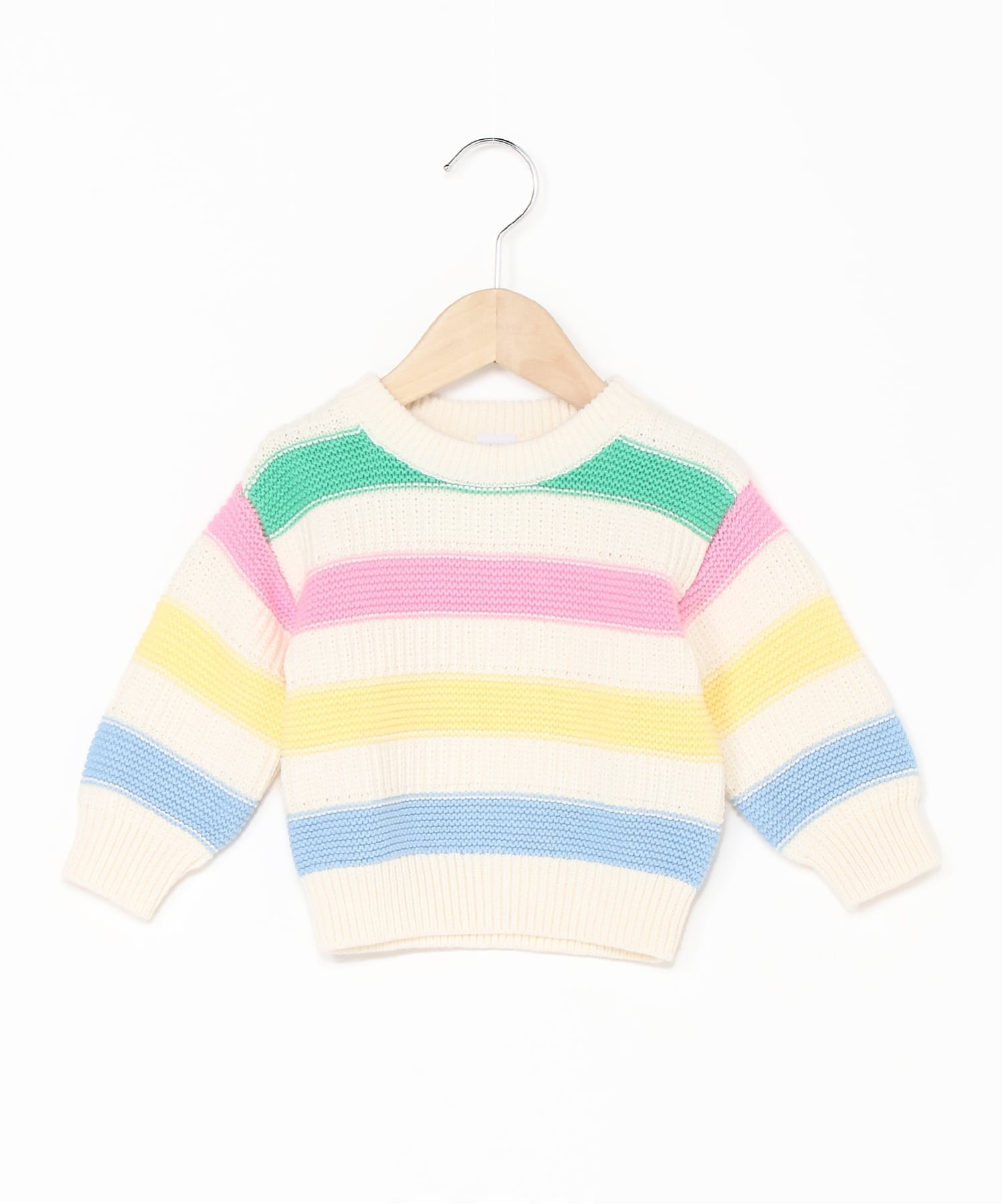 (K) Свитер с круглым вырезом (для малышей/младенцев) GAP, HAPPY_STRIPE — фото 2
