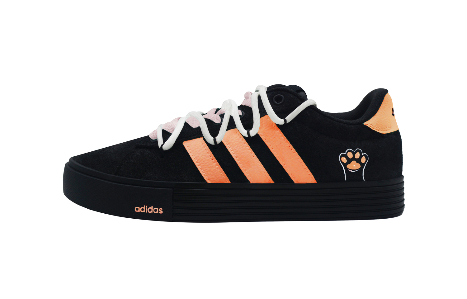 

Ежедневные 4.0 chubby little craftsman устойчивые к истиранию низкие кроссовки для скейтбординга унисекс black Adidas, оранжевый