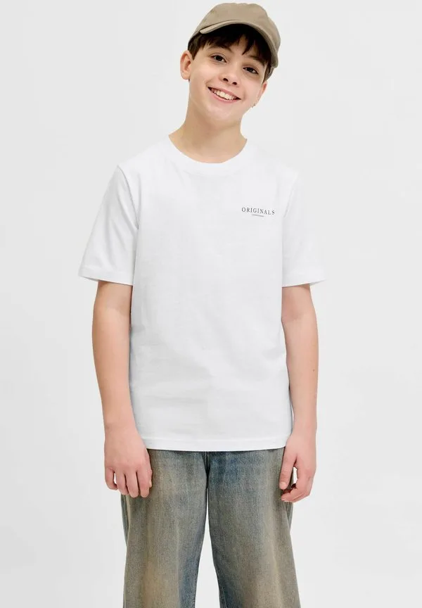 Футболка, футболка для подростков, футболка с принтом Jack & Jones Junior, Bright White — фото 3