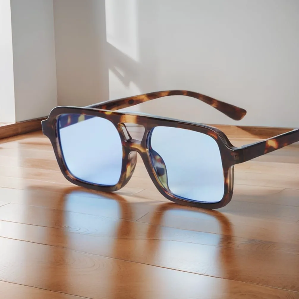 

ADE WU Модные квадратные солнцезащитные очки-авиаторы для женщин в винтажном стиле 70-х годов, пластиковые плоские солнцезащитные очки-авиаторы, Tortoise Shell /Blue