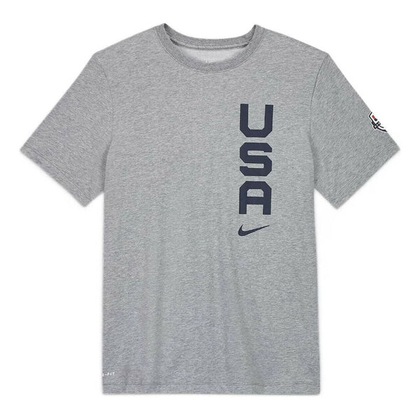 

Футболка Men's Nike Alphabet Printing Solid Color Round Neck Sports Short Sleeve Gray T-Shirt, мультиколор