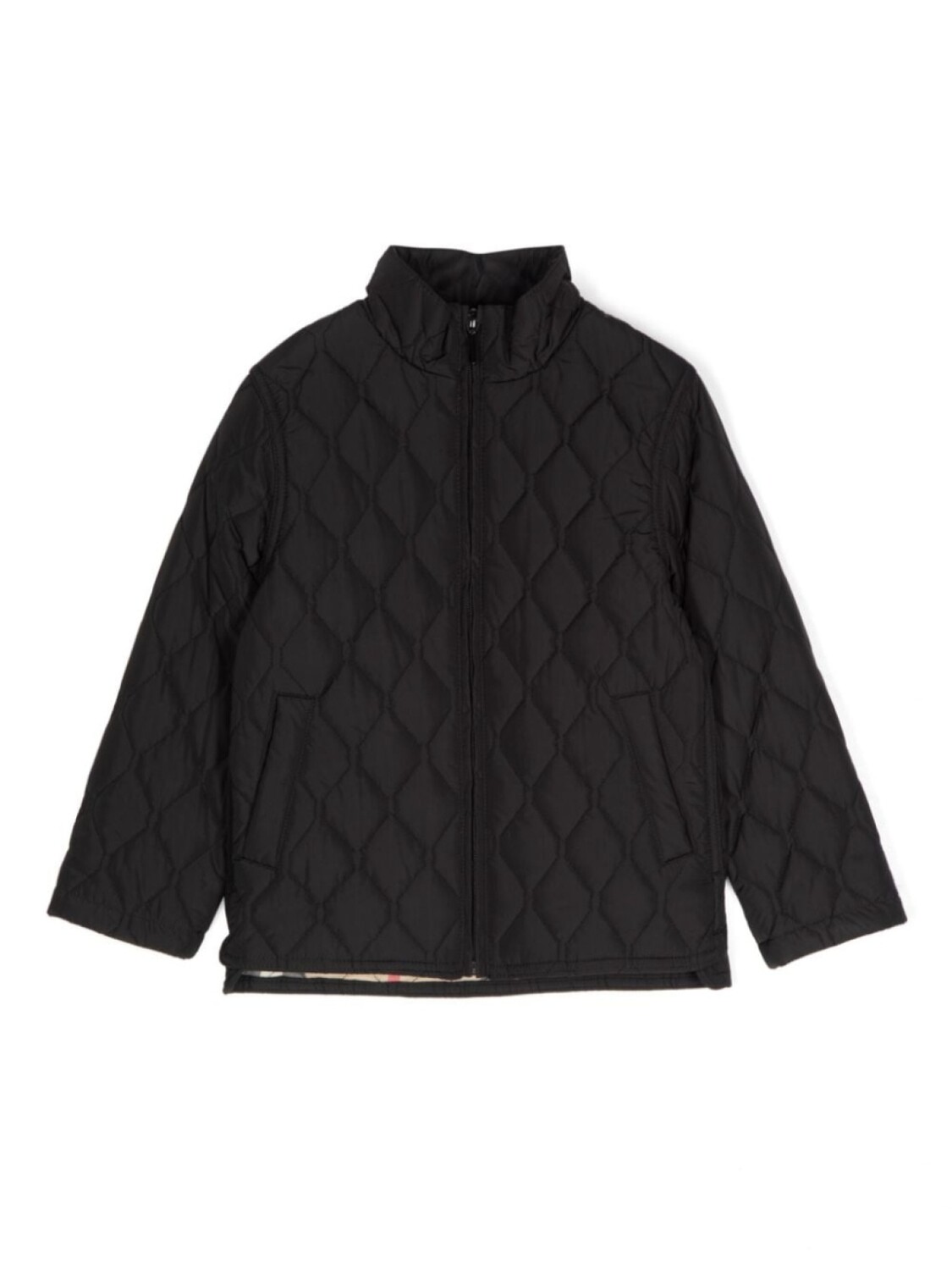 

Burberry Kids стеганый пуховик, черный