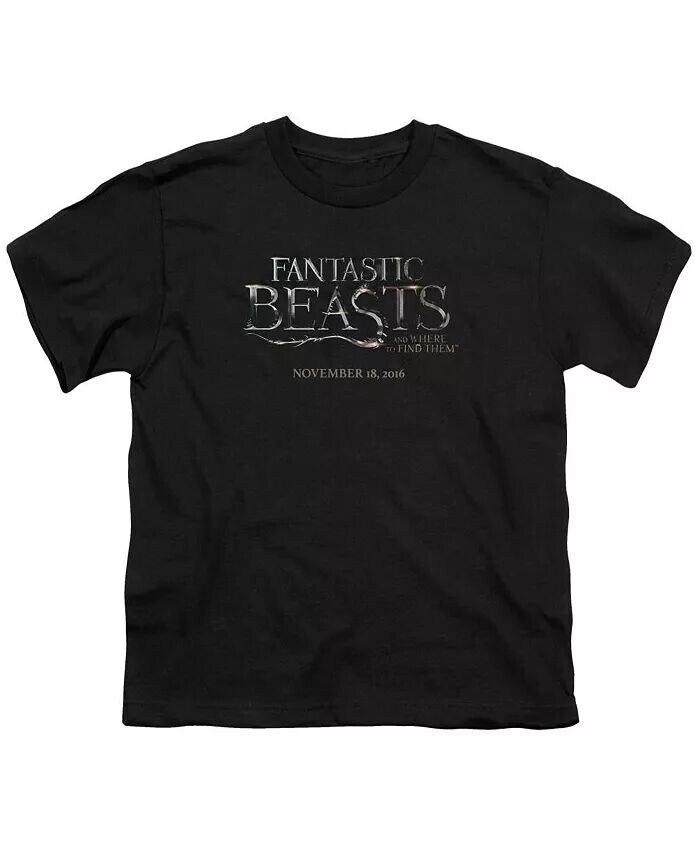 

Футболка с коротким рукавом и логотипом для мальчиков Fantastic Beasts, черный