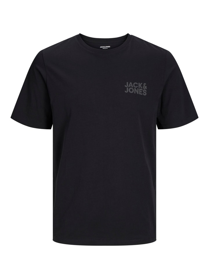 

JACK & JONES PLUS Футболка черного цвета, Черный, JACK & JONES PLUS Футболка черного цвета