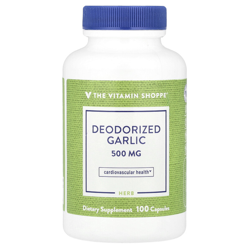 

The Vitamin Shoppe, Дезодорированный чеснок, 500 мг, 100 капсул