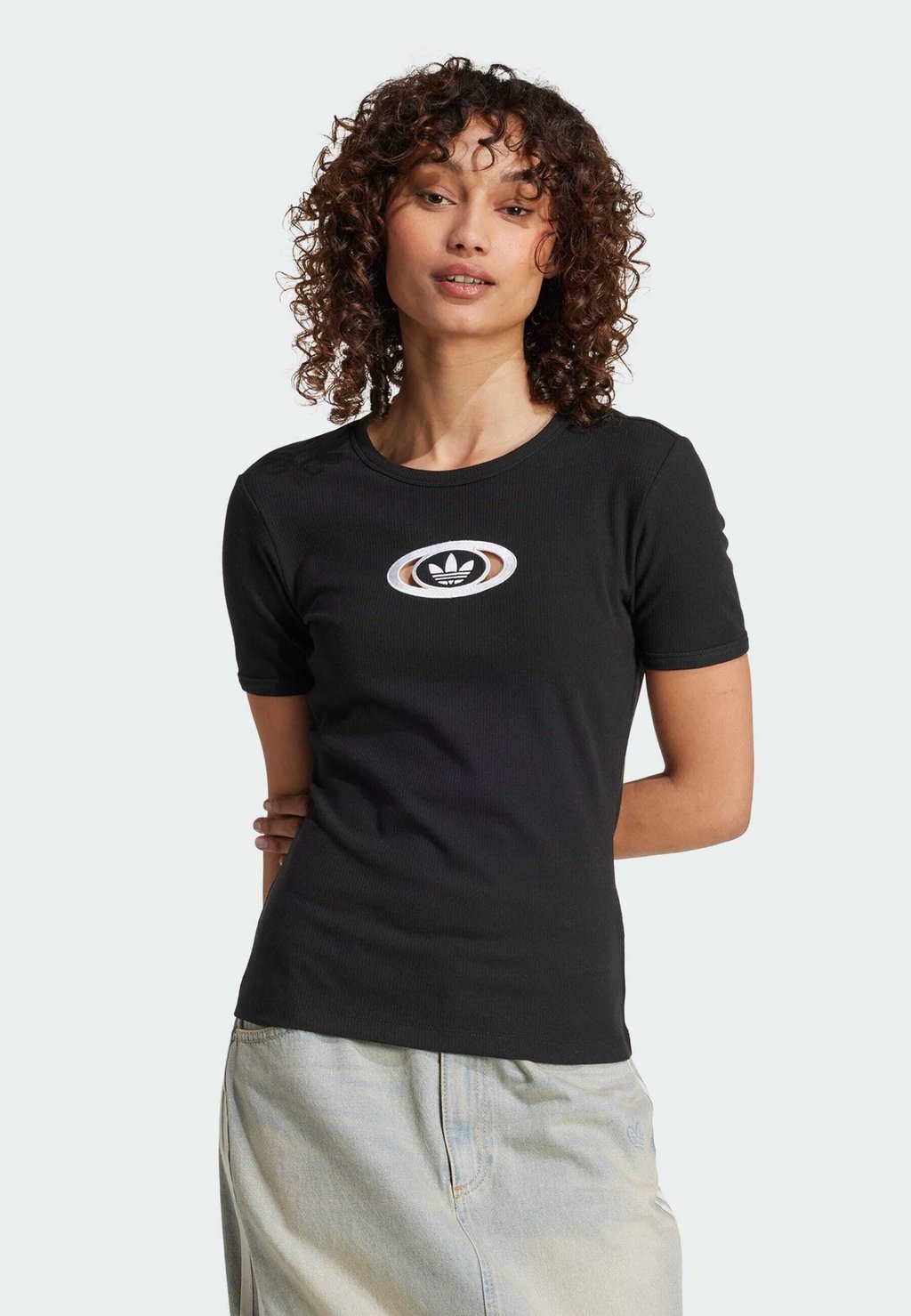 

Футболка с принтом CAMPUS TEE Adidas Originals, черный