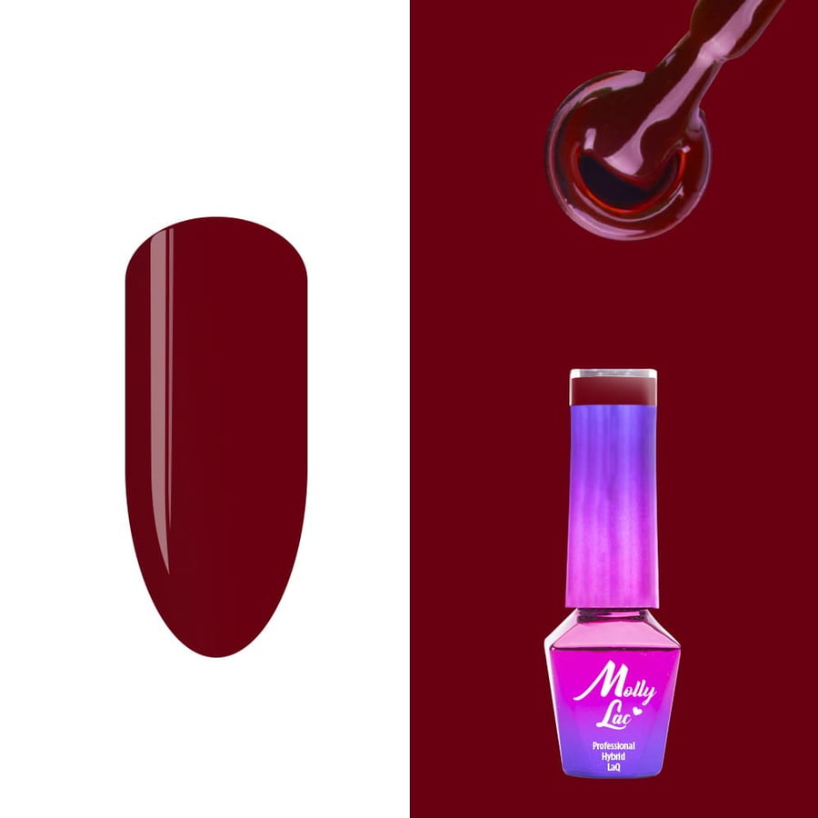 

Molly Lac, 496 Antidepressant Scarlet, гибридный лак, 696 Scarlet, 5 мл