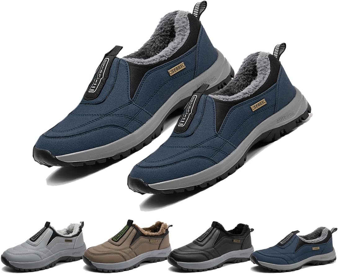 

Ортопедические походные прогулочные туфли для мужчин, легкие слипоны, прочная обувь для всех типов местности, повседневная обувь для мужчин Generic, синий