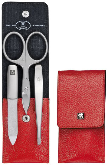 Маникюрный набор, 3 предмета + кожаный футляр Zwilling, Twinox