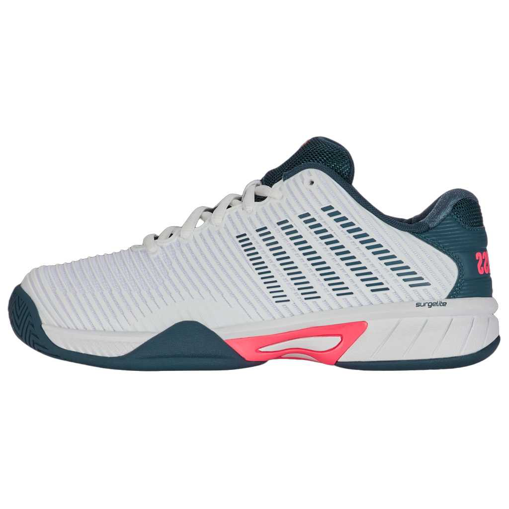 

K·SWISS KSwiss Hypercourt Express 2 Low Top детские тренировочные кроссовки White, Cyan Kids'