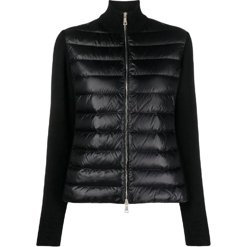 

Пуховик с вязаными рукавами Moncler, черный