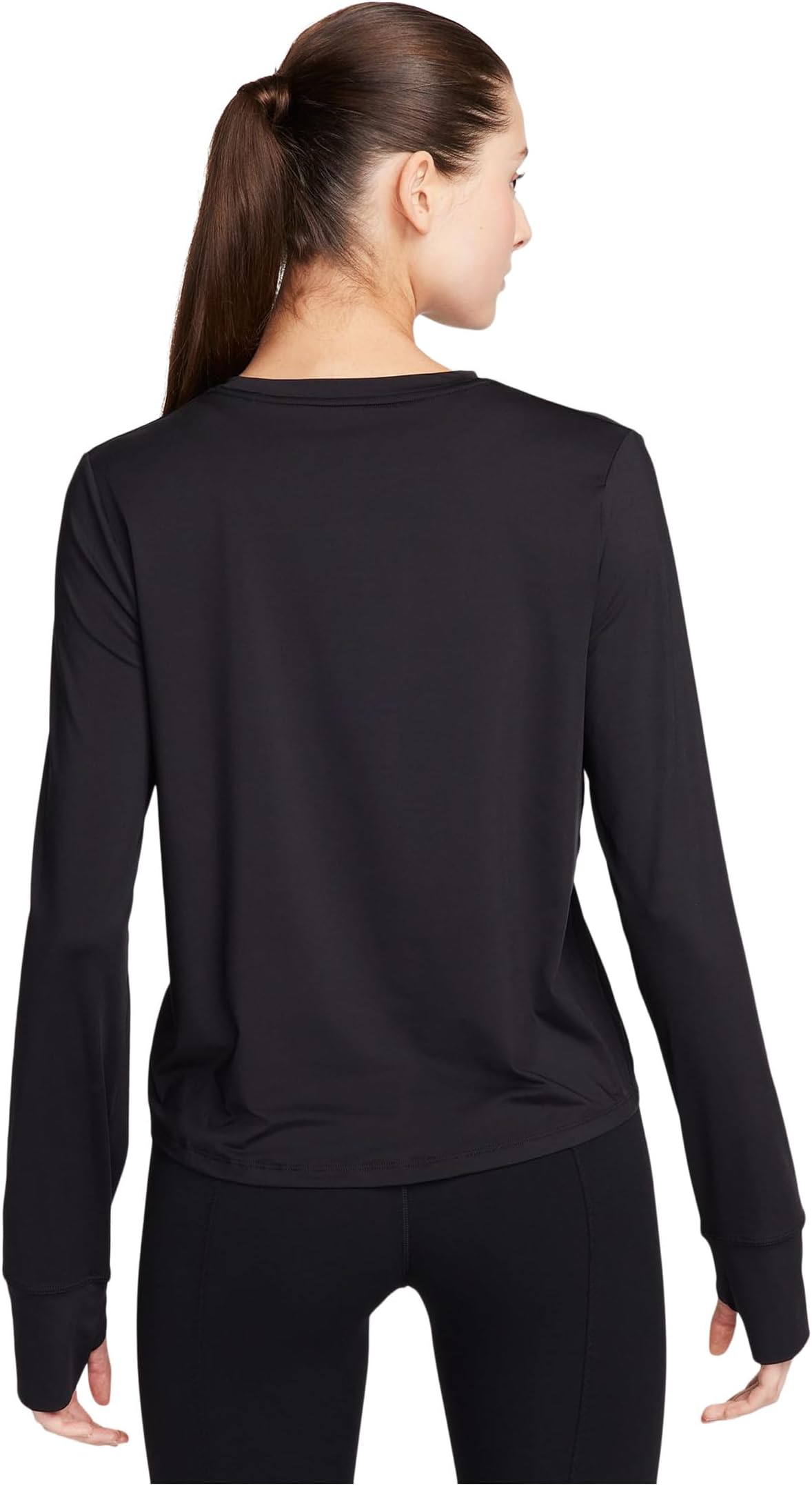 Топ Nike One Classic Dri-fit Long-sleeve Top, черный — фото 2