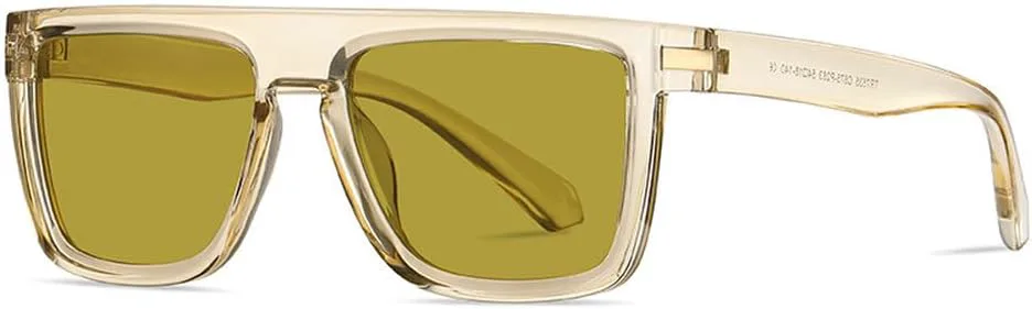 

Мужские солнцезащитные очки для вождения, модные зеркальные очки с защитой от УФ-излучения UV400, женские солнцезащитные очки TKKTLLT, Yellow Yellow Green