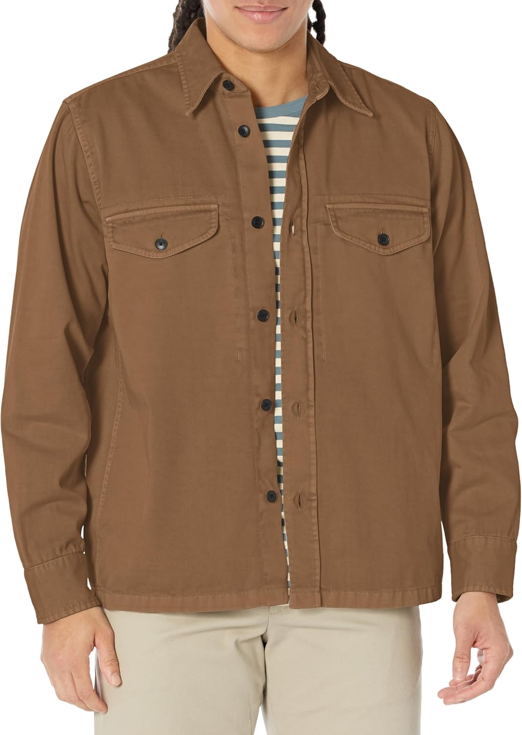 

BOSS мужская рубашка на пуговицах с накладным карманом, Teak Wood Brown